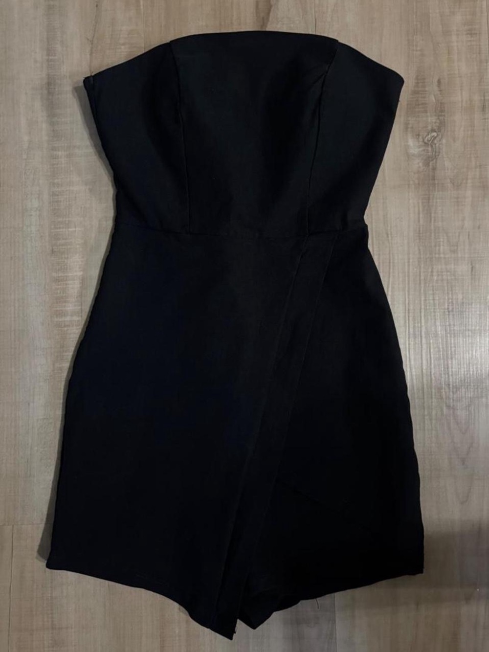 Black Strapless Romper